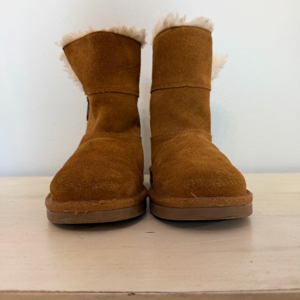 Koolaburra By Ugg Brown Suede Aribel Short Zipper Boots - Picture 3 of 8